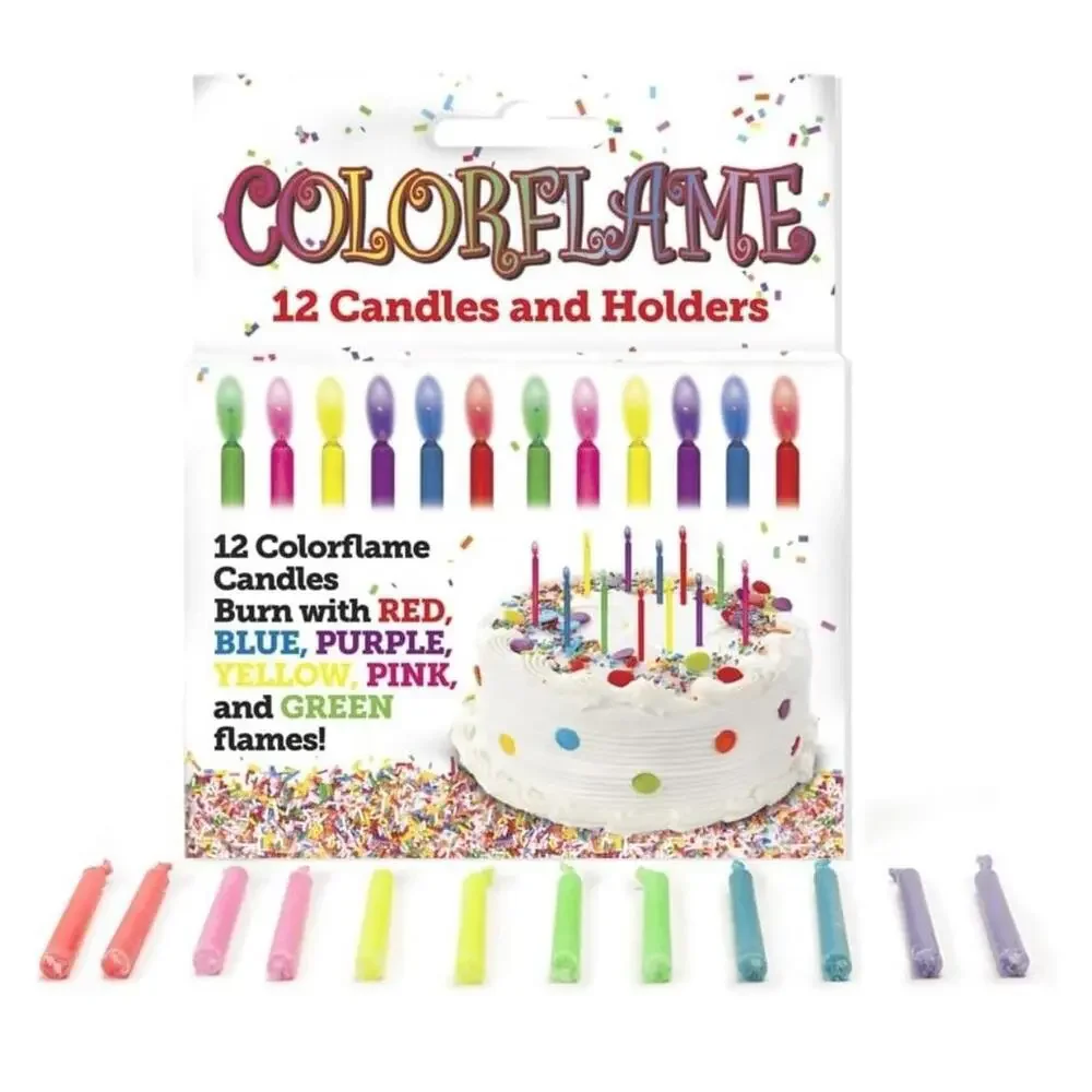 Colorflame Multicolor Celebration Candles & Holders Bundle Of 3 Boxes (36) NIB